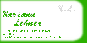mariann lehner business card